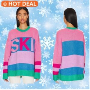 Show Me Your MuMu Pink and Green Crew Neck Sweater TIKTOK VIRAL